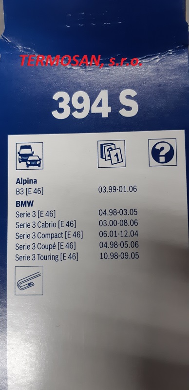 Stierač BOSCH 3397001394  394 S (580-500)