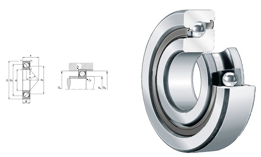7006 B 2RS TVP ložisko FAG