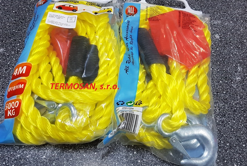 Lano s karabinou do 5t (18 mm - 4,00m) ALL RIDE