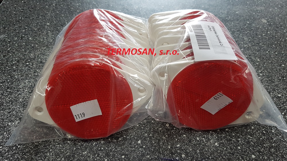 Odrazka červená 2-úchyt