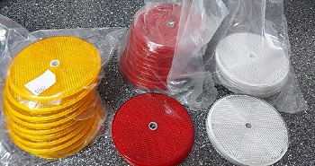 Odrazka biela 1-úchyt veľká