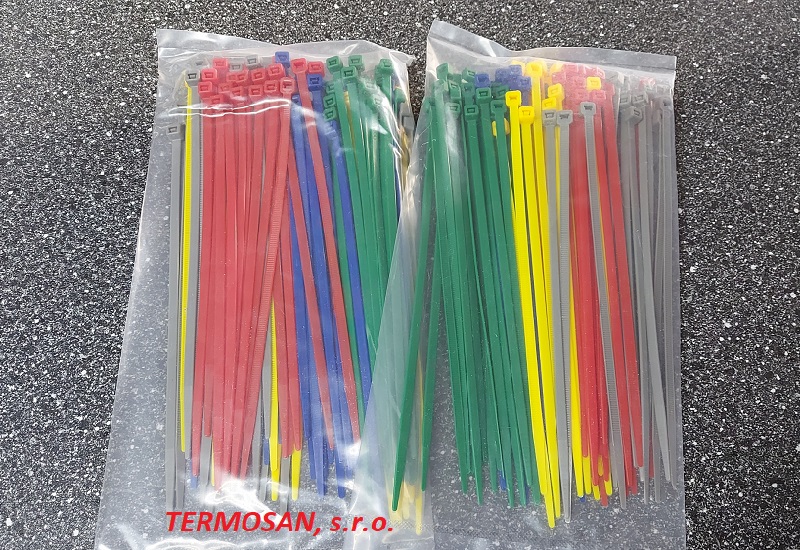 Páska viazacia 200 X 4,6mm farebné (100ks) balenie