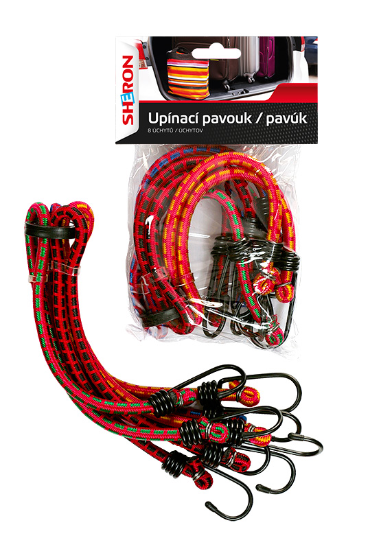 Pružný upínač PAVÚK 8 úchyt  