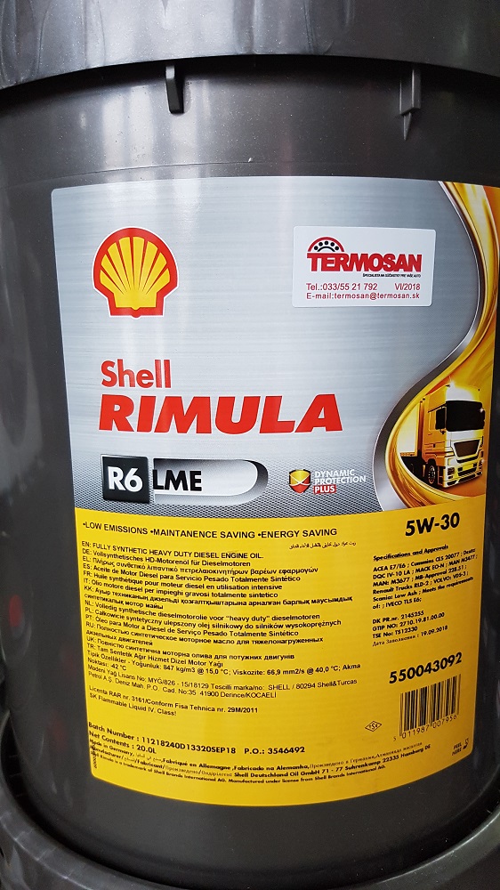 Rimula R6 LME 5W-30 (20 L) 