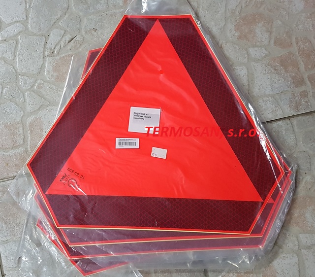 Trojuholník na motorové vozidlá samolepka