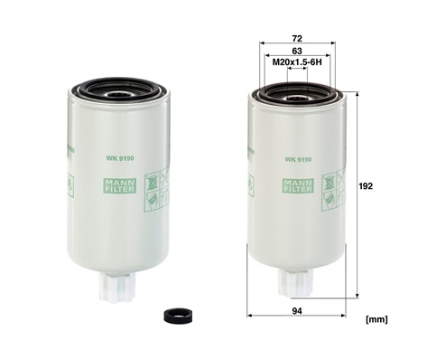 Palivový filter WK9190x=FS19608=SN40546