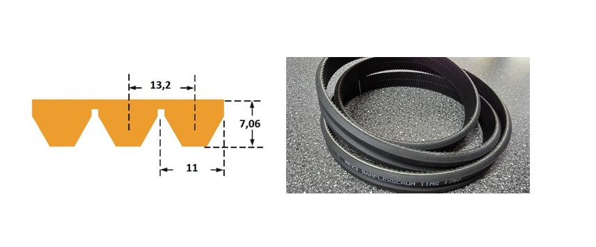 Klinový remeň 2/11M 1750 