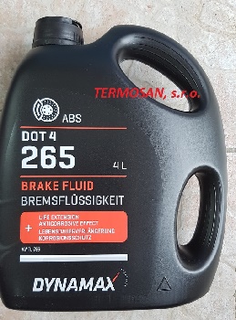 Brzdová kvapalina DYNAMAX 265 DOT 4 (4 L)