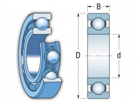 6312 2RS1 C3 ložisko SKF