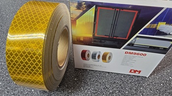 Reflexná páska DM9600 žltá plná