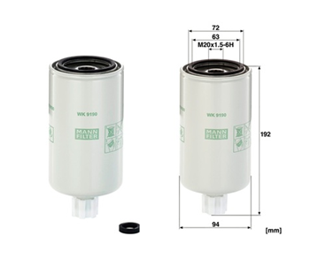 Palivový filter WK9190x=FS19608=SN40546